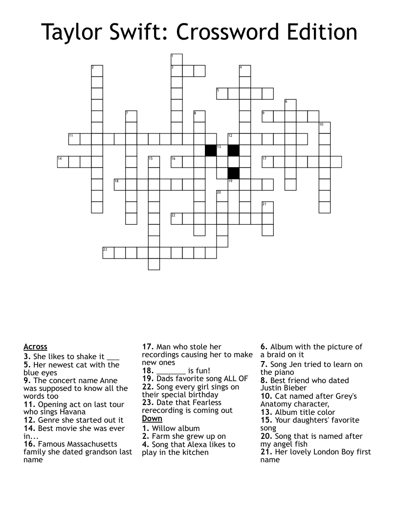 Taylor Swift Word Search Printable Udlvirtual esad edu br