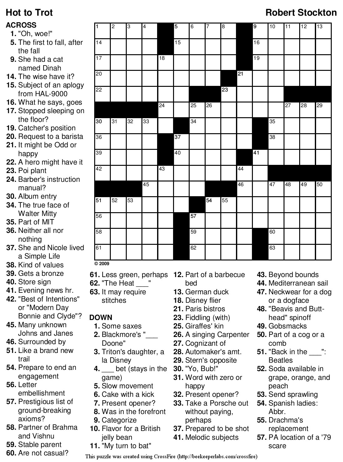 The Daily Commuter Crossword Puzzle Printable Pdf Free Printable Online