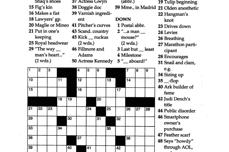 Thomas Joseph Crossword Printable Version Printable Printable