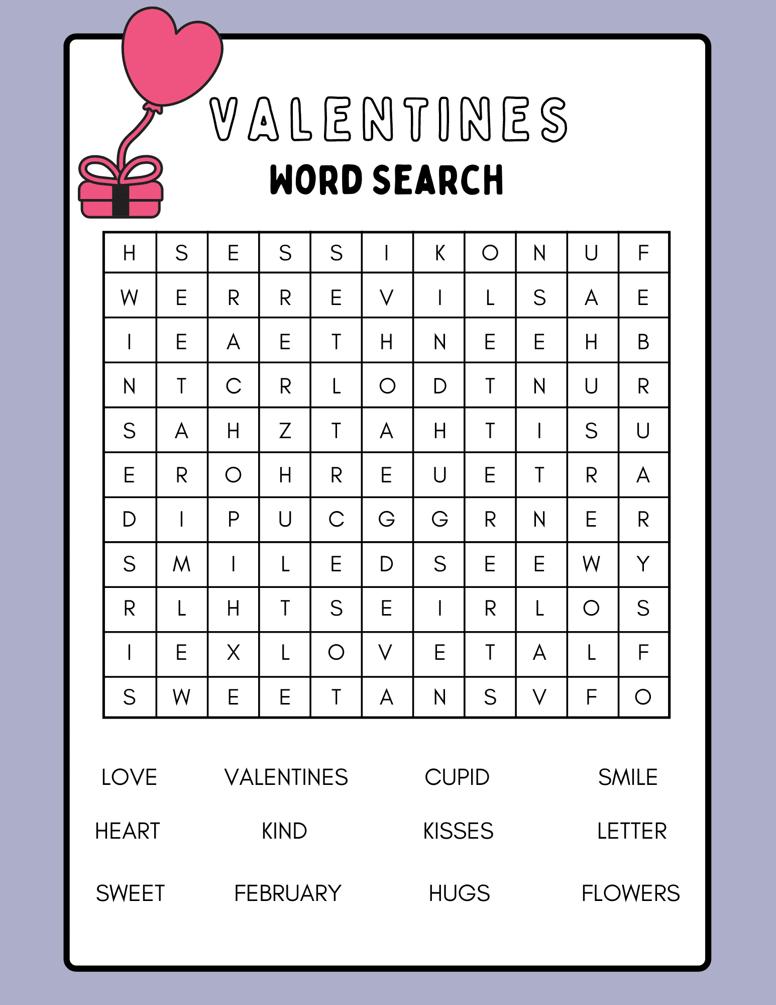 Valentine S Day Word Search Printable Pdf Printable Templates Protal