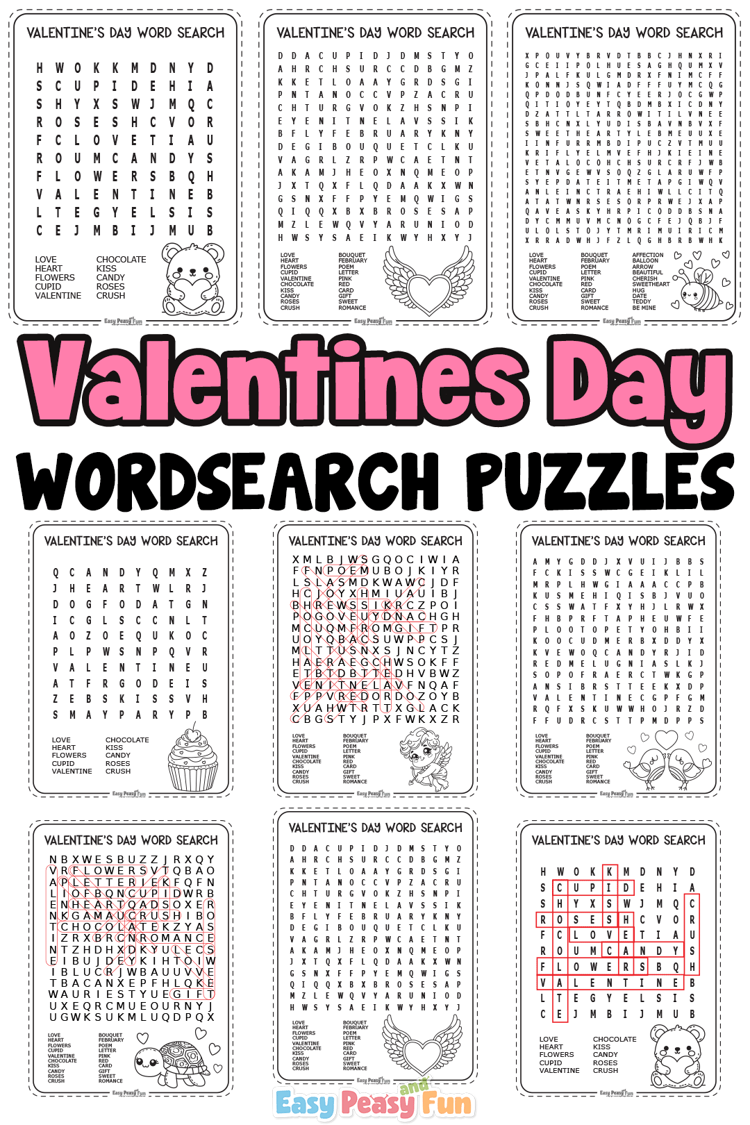 Valentine Word Search Puzzles Free Printable Word Search Maker