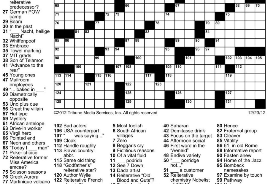Washington Post Sunday Crossword Puzzle Printable Printable Crossword
