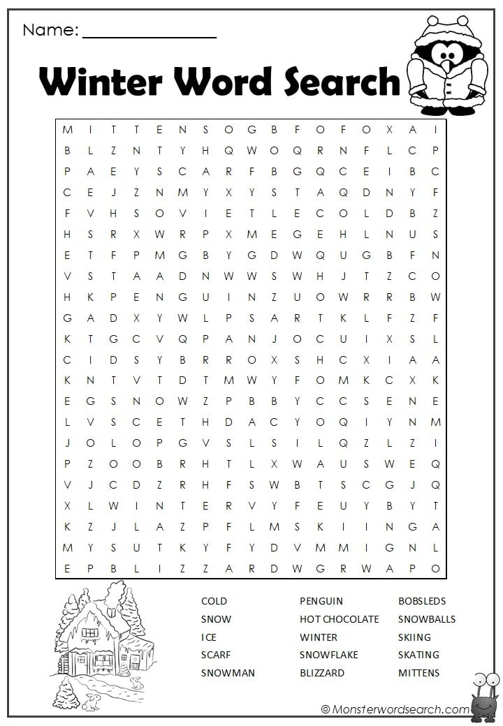 Winter Word Search Printable Pdf Word Search Maker