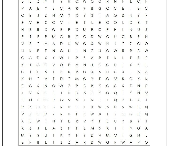 Winter Word Search Printable Pdf Word Search Maker