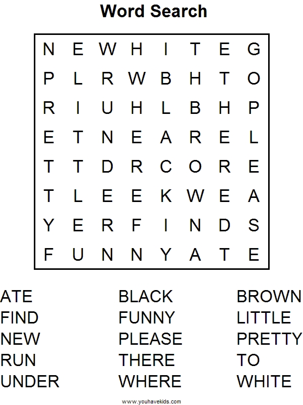 Word Search Printable For Kindergarten Printable New Year Banners