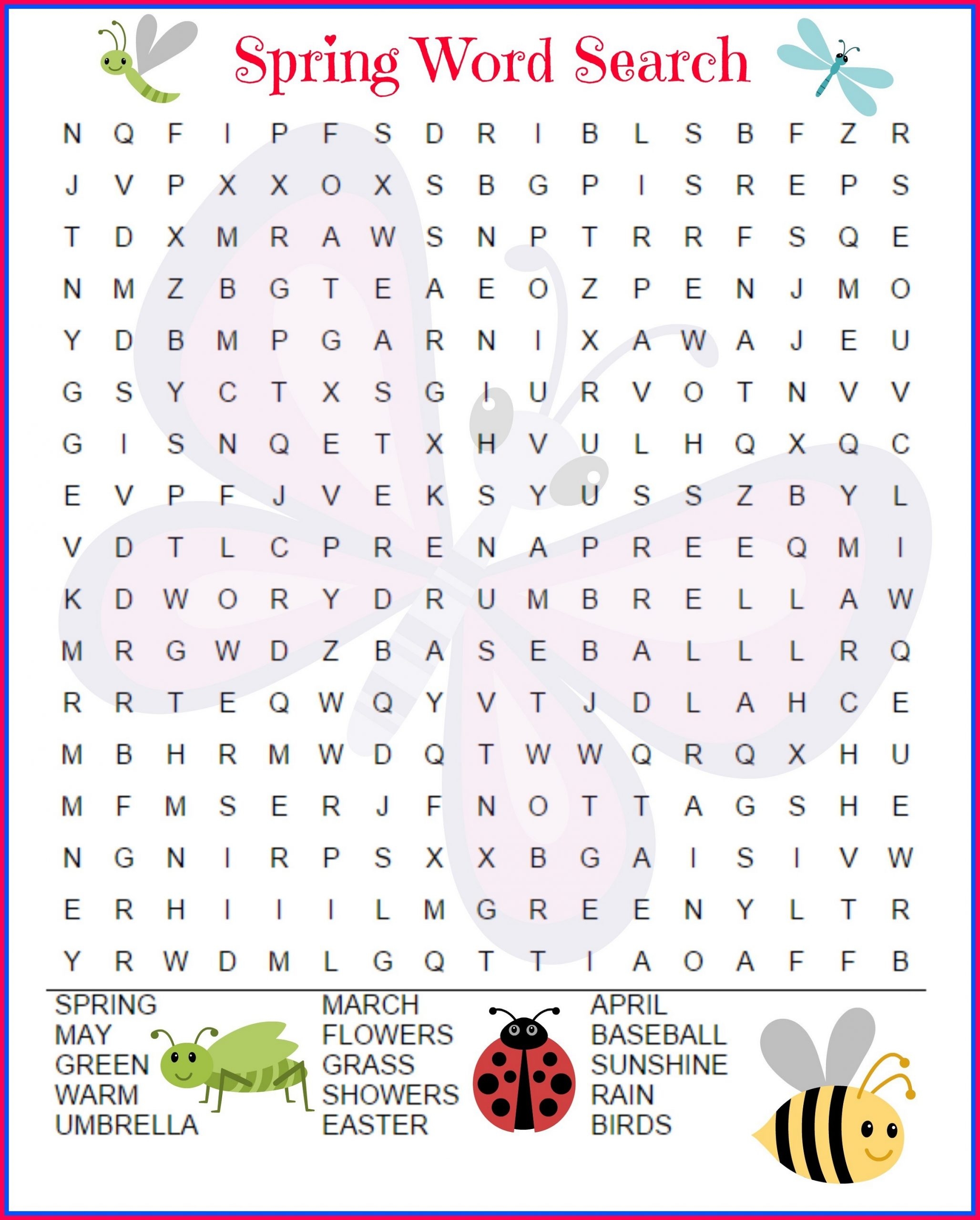 Word Searches Printable Kids