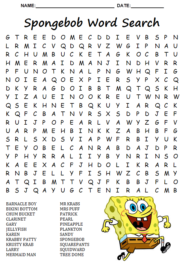 Word Searches Printables For Kids