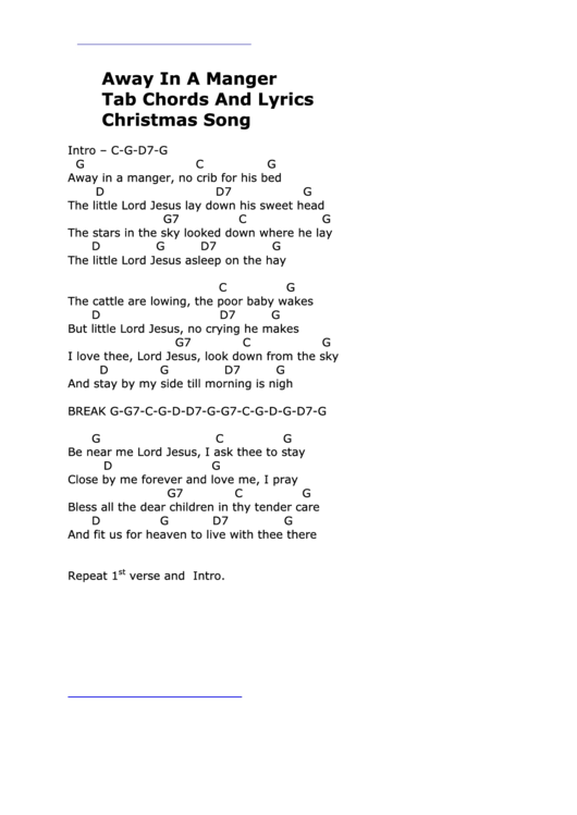 Words For Away In A Manger Printable Printable Word Searches