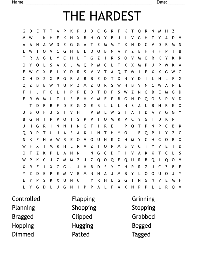 Worlds Hardest Word Search Printable Word Search Maker